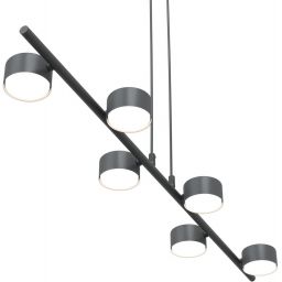 Emibig Sora lampa wisząca 6x12 W czarna 1440/6