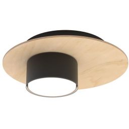 Emibig Pixo lampa podsufitowa 1x12 W czarna-drewno 1443/1