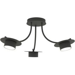 Emibig Enso lampa podsufitowa 3x12 W czarna 1445/3