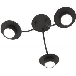 Emibig Enso lampa podsufitowa 3x12 W czarna 1445/3
