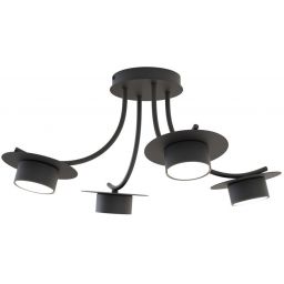 Emibig Enso lampa podsufitowa 4x12 W czarna 1445/4