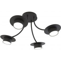 Emibig Enso lampa podsufitowa 4x12 W czarna 1445/4