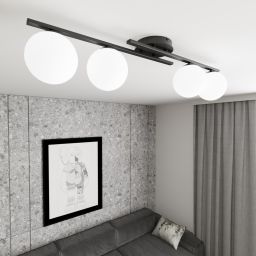 Emibig Kairo lampa podsufitowa 4x10 W opal 1446/4