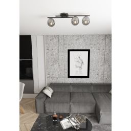Emibig Kairo lampa podsufitowa 3x10 W grafitowa 1447/3