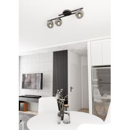 Emibig Kairo lampa podsufitowa 3x10 W grafitowa 1447/3