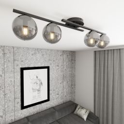 Emibig Kairo lampa podsufitowa 4x10 W grafitowa 1447/4