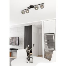 Emibig Kairo lampa podsufitowa 4x10 W grafitowa 1447/4