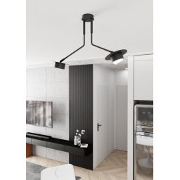 Emibig Mizu lampa podsufitowa 2x12 W czarna 1448/2