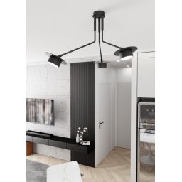 Emibig Mizu lampa podsufitowa 3x12 W czarna 1448/3