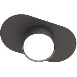 Emibig Stilo lampa podsufitowa 1x12 W czarna 1449/1