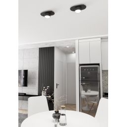 Emibig Stilo lampa podsufitowa 1x12 W czarna 1449/1