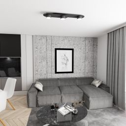 Emibig Stilo lampa podsufitowa 3x12 W czarna 1449/3