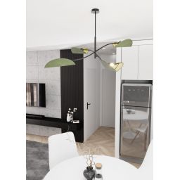 Emibig Lotus lampa podsufitowa 4x10 W zielona 1461/4