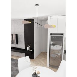 Emibig Lotus lampa podsufitowa 2x10 W szara 1462/2