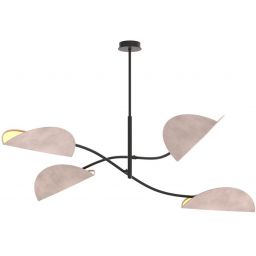 Emibig Lotus lampa podsufitowa 4x10 W szara 1462/4