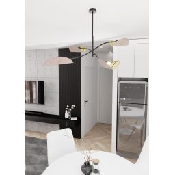 Emibig Lotus lampa podsufitowa 4x10 W szara 1462/4