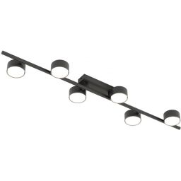 Emibig Bet lampa podsufitowa 6x12 W czarna 1467/6