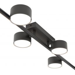 Emibig Bet lampa podsufitowa 6x12 W czarna 1467/6