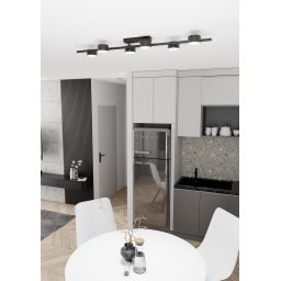 Emibig Bet lampa podsufitowa 6x12 W czarna 1467/6