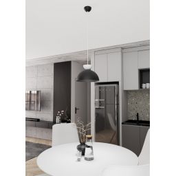 Emibig Lunaro lampa wisząca 1x12 W biała-czarna 1472/1S