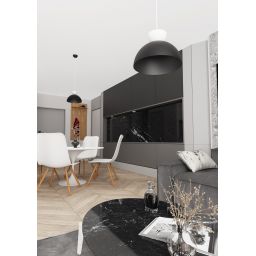 Emibig Lunaro lampa wisząca 1x12 W biała-czarna 1472/1S