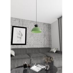 Emibig Lunaro lampa wisząca 1x12 W czarna-zielona 1473/1S