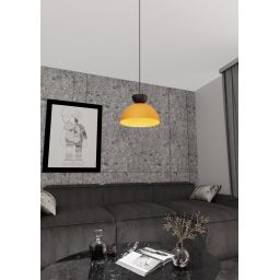 Emibig Lunaro lampa wisząca 1x12 W czarna-żółta 1474/1S