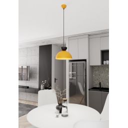 Emibig Lunaro lampa wisząca 1x12 W czarna-żółta 1474/1S
