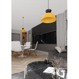 Emibig Lunaro lampa wisząca 1x12 W czarna-żółta 1474/1S