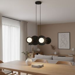 Emibig Model 4 Black lampa wisząca 4x8 W czarna 1486/4