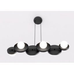 Emibig Model 6 Black lampa wisząca 6x8 W czarna 1486/6