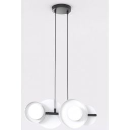 Emibig Model 4 BL White lampa wisząca 4x8 W biała 1487/4