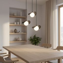 Emibig Ritual 3 Prem Black lampa wisząca 3x8 W czarna 1490/3PREM