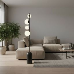 Emibig Etno lampa stojąca 4x8 W czarna 1503/LP4