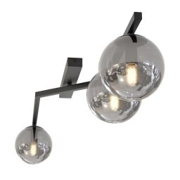 Emibig Naton lampa podsufitowa 3x10 W czarna-przydymiona 1509/3