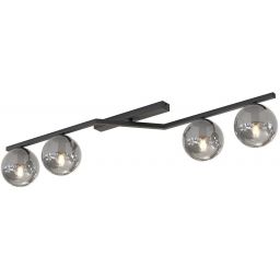 Emibig Naton lampa podsufitowa 4x10 W czarna/przydymiona 1509/4