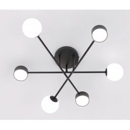 Emibig Halon lampa podsufitowa 6x8 W czarna 1558/6