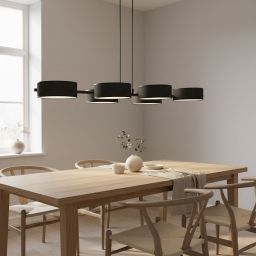 Emibig Drumz lampa wisząca 6x10 W czarna 1562/6