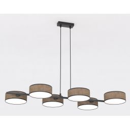 Emibig Drumz lampa wisząca 6x10 W brązowa 1563/6