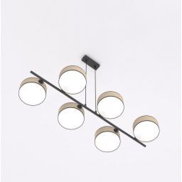 Emibig Drumz lampa wisząca 6x10 W beżowa 1565/6