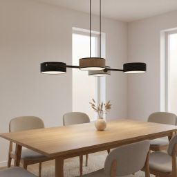 Emibig Drumz lampa wisząca 4x10 W czarna/szary/beżowa 1566/4