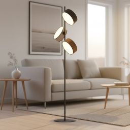 Emibig Drumz lampa stojąca 3x10 W czarna/szara/beżowa 1566/LP3