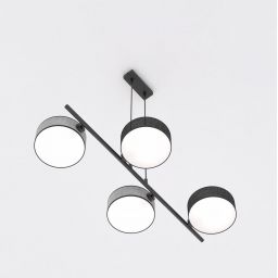 Emibig Drumz lampa wisząca 4x10 W czarna/szary 1567/4