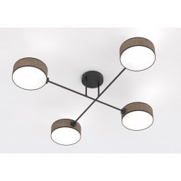 Emibig Maga lampa podsufitowa 4x10 W brązowa 1569/4