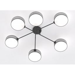 Emibig Maga lampa podsufitowa 6x10 W szara 1570/6