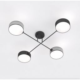 Emibig Maga lampa podsufitowa 4x10 W czarna/szara 1573/4