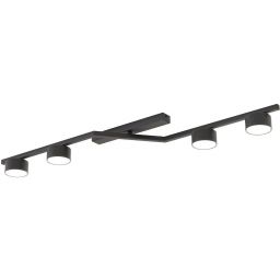 Emibig Skan lampa podsufitowa 4x12 W czarna 1574/4