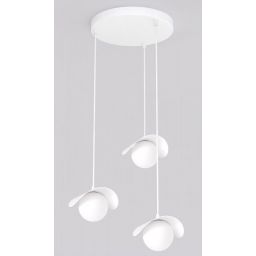 Emibig Ritual lampa wisząca 3x8 W biała 1584/3PREM
