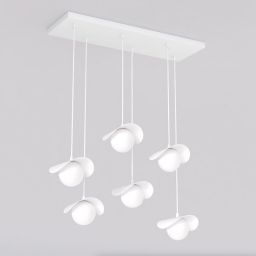 Emibig Ritual lampa wisząca 6x8 W biała 1584/6