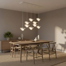 Emibig Ritual lampa wisząca 9x8 W biała 1584/9